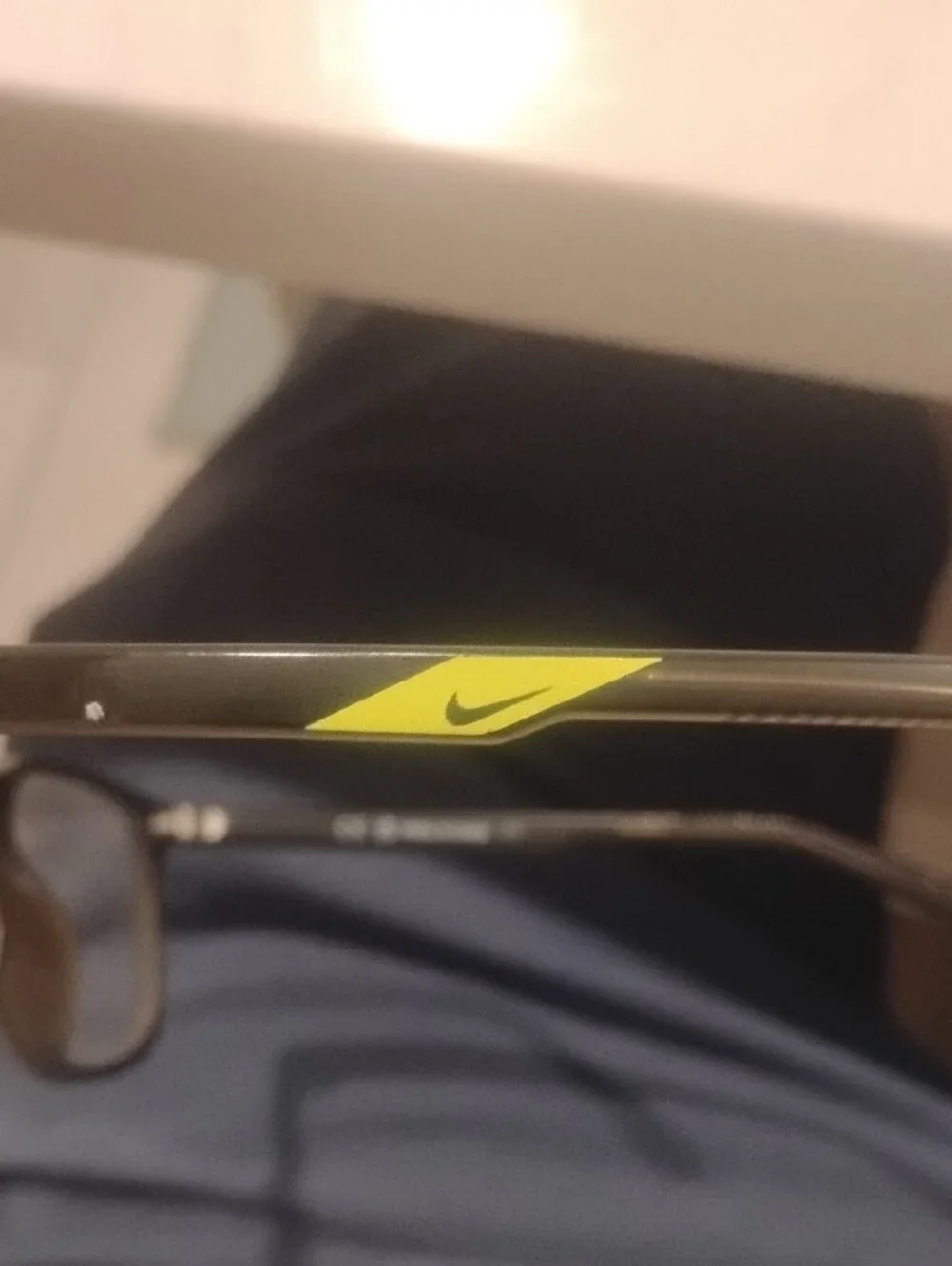 Nike 5543 Youth Eyeglass Frames Matte Gray With Lime Green Swoosh